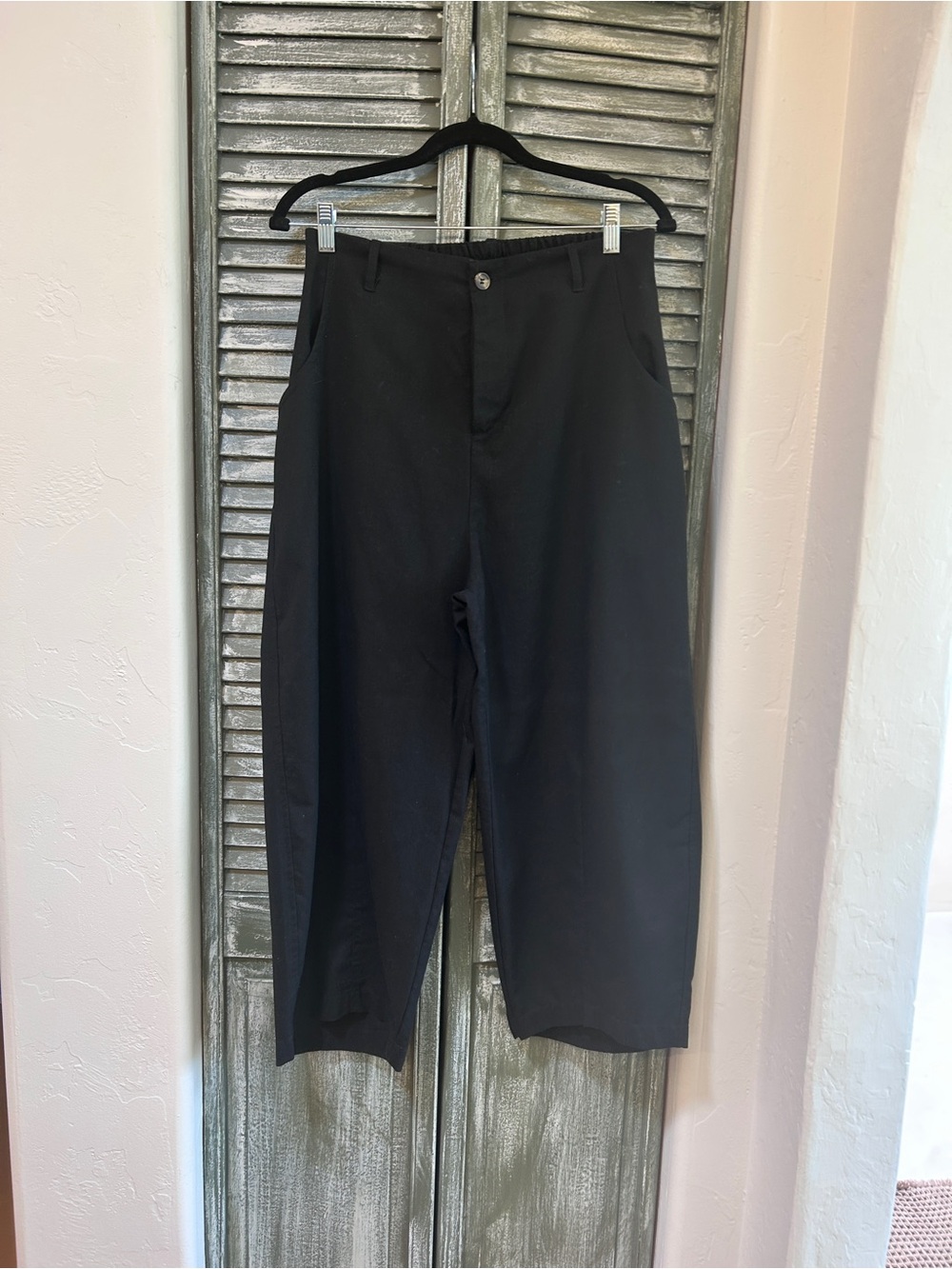 Barrel leg linen pants